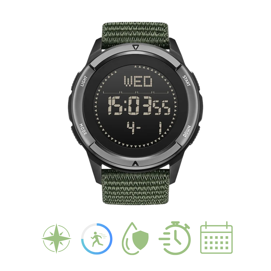 Men’s Digital Outdoor Watch Water Resistant Carbon Fiber Sports Watch