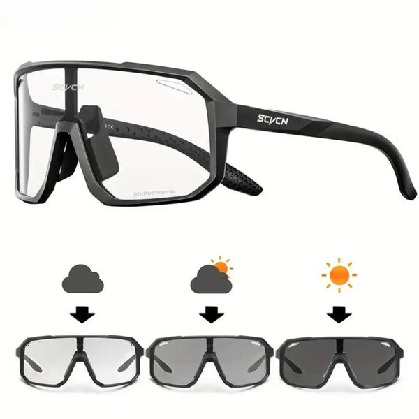 Photochromic Cycling Sunglasses UV Protection Lightweight Sports Eyewear
