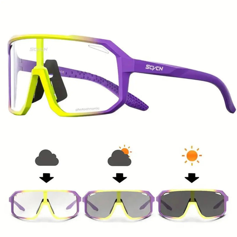 Photochromic Cycling Sunglasses UV Protection Lightweight Sports Eyewear