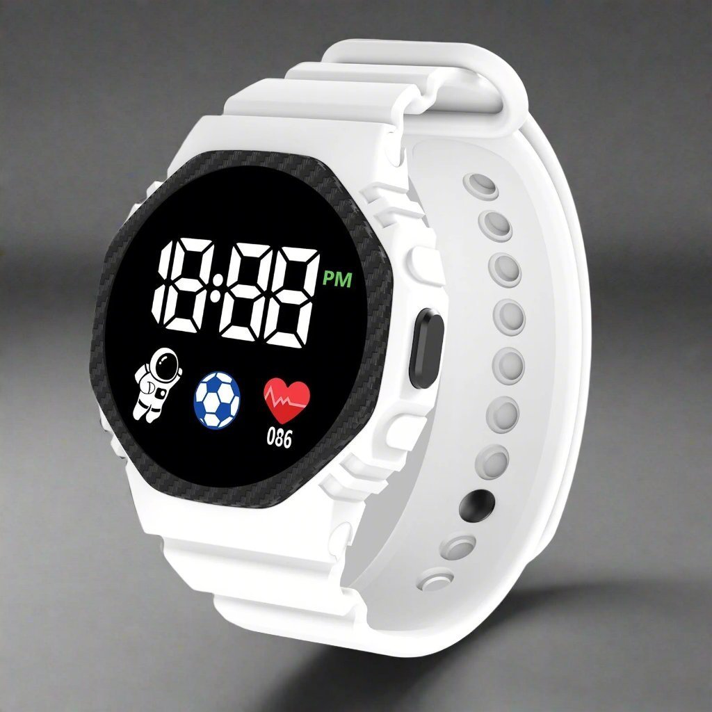 Kids' Digital Waterproof Watch Durable Outdoor Sports Timepiece