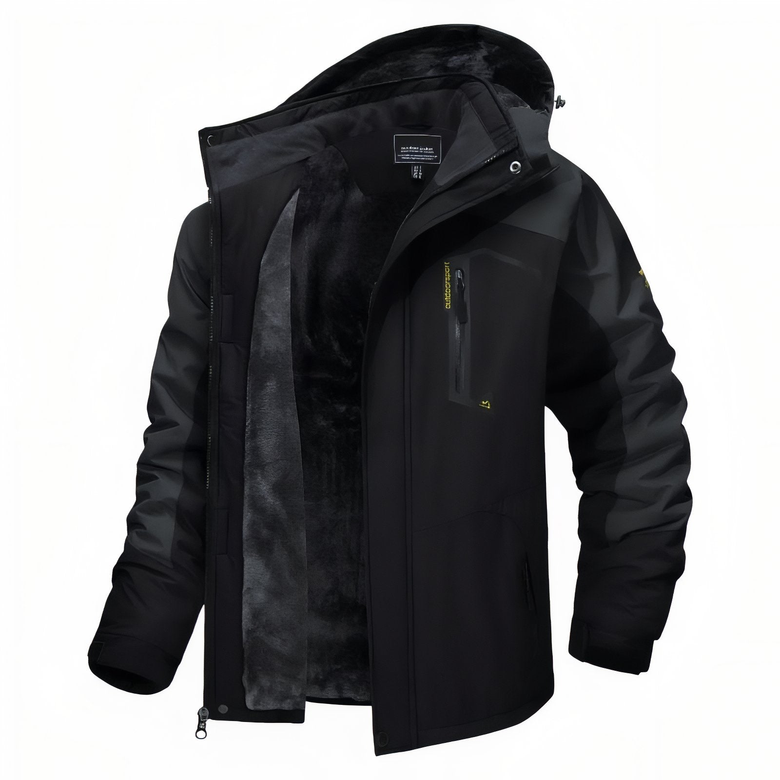 Men's Winter Hiking Jacket Waterproof Fleece Lined Trekking Coat