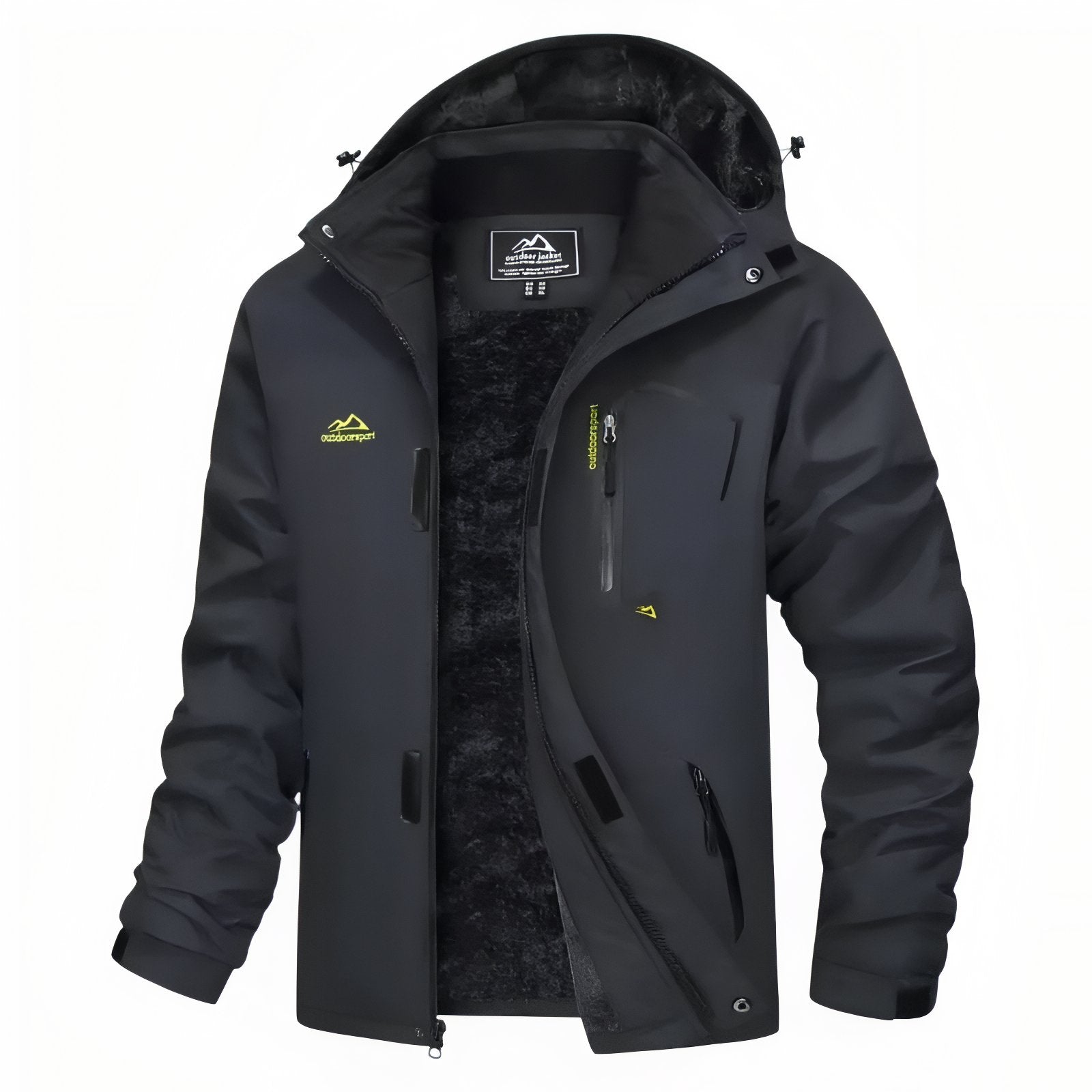 Men's Winter Hiking Jacket Waterproof Fleece Lined Trekking Coat