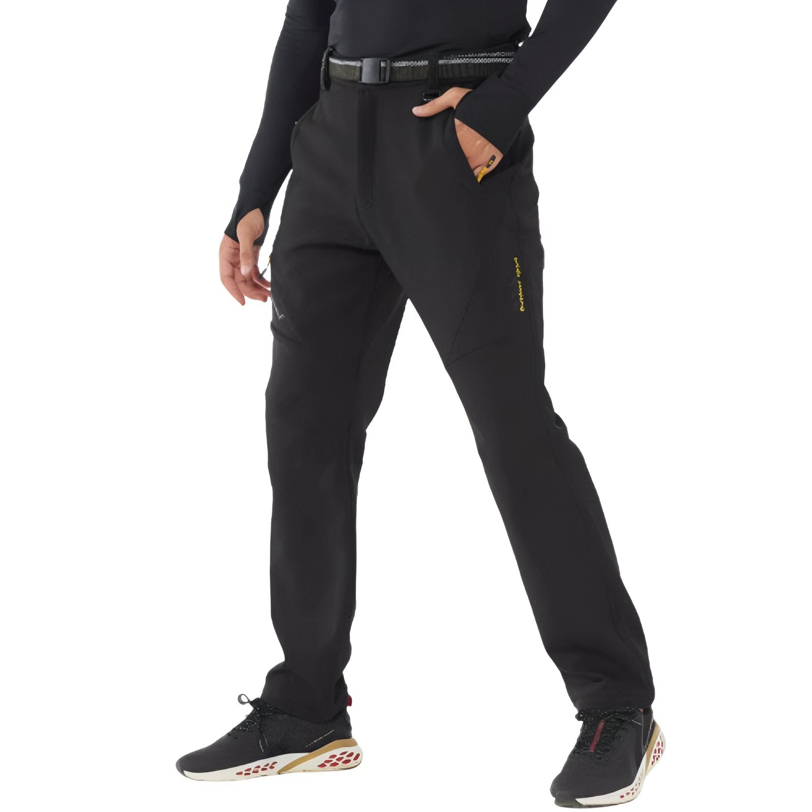 Men's Fleece Lined Hiking Pants Waterproof Thermal Trail Trousers