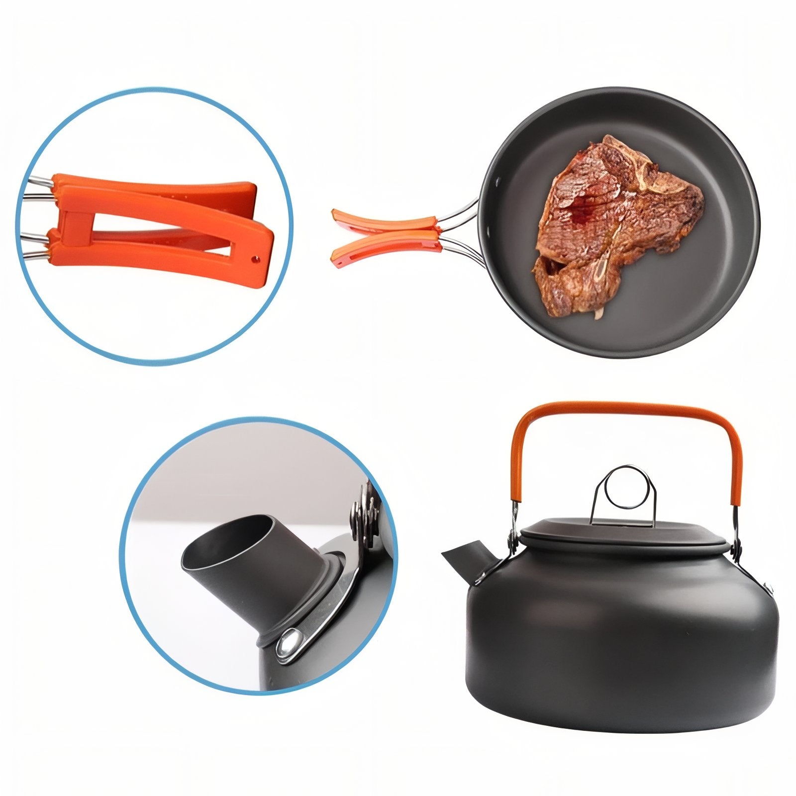 Camping Cookware Set 2-Person Lightweight Backpacking Mess Kit