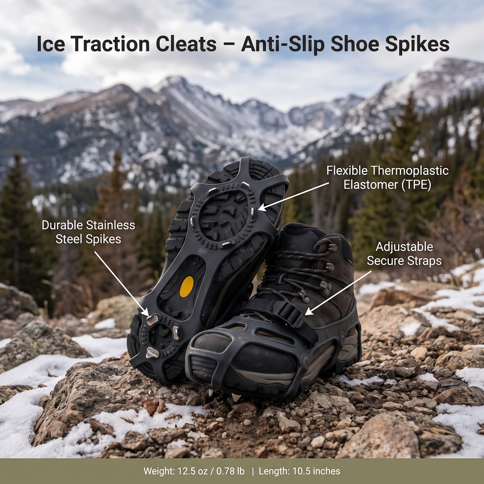Ice Traction Cleats – Anti-Slip Shoe Spikes
