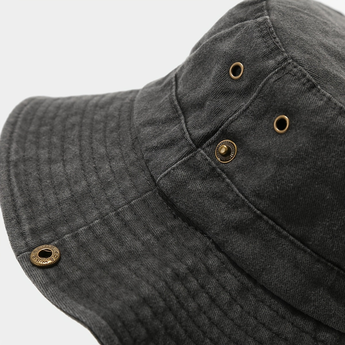 Unisex Wide Brim Bucket Hat Breathable Cotton Sun Protection Cap