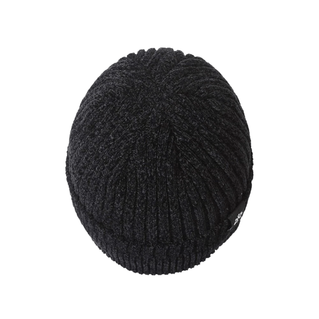 Fleece-Lined Knit Winter Hat Warm Earflap Beanie for Men