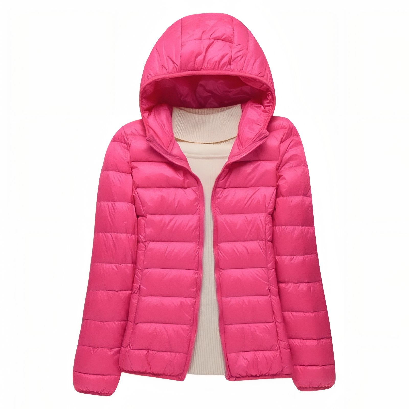 Women's Packable Down Hiking Jacket Lightweight Hooded Outdoor Coat