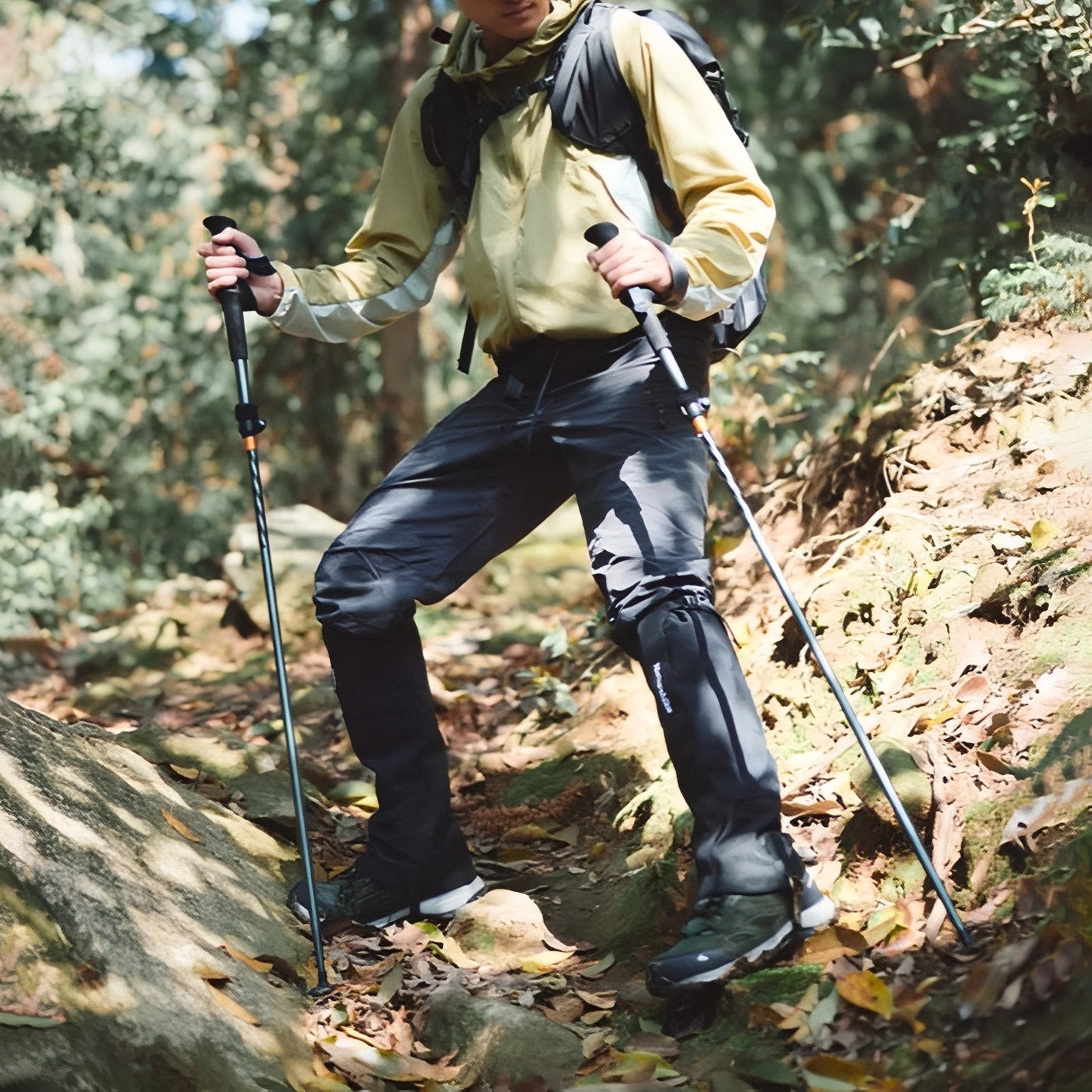 Carbon Fiber Folding Trekking Pole Lightweight Hiking Trail Stick