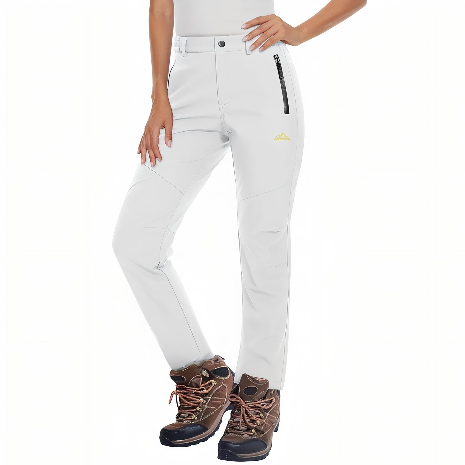 Women's Warm Waterproof Hiking Pants Winter Outdoor Fleece-Lined Trousers