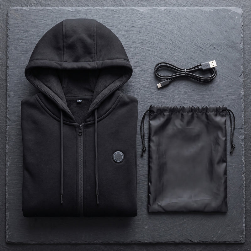 11 Zone Heated Hoodie Digital Display 3 Heat Settings Unisex Pullover, product photo 6