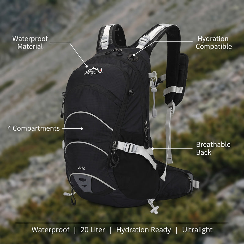 20L Waterproof Hiking Backpack Hydration Ready Ultralight Daypack, product photo 2