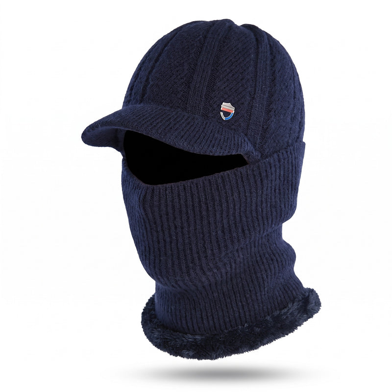 3 in 1 Knitted Winter Hat Fleece Lined Ear Warmer Neck Scarf Mask, product photo 6