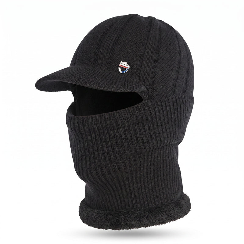 3 in 1 Knitted Winter Hat Fleece Lined Ear Warmer Neck Scarf Mask, product photo 9