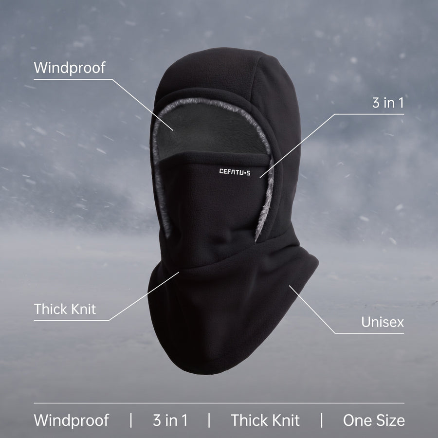 3 in 1 Winter Hood Balaclava Windproof Scarf Ear Warmer Face Mask, product photo 2