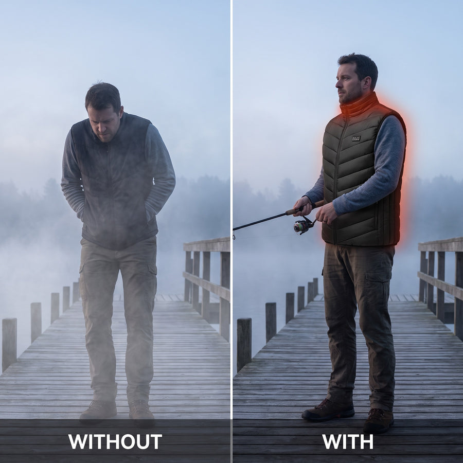 4 Zone Control Heated Vest 26 Heating Panels USB Men's Work Gilet, product photo 4