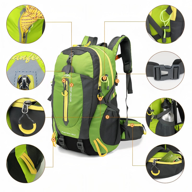 40L Hiking Backpack Lightweight Trekking Pack for Outdoor Travel – product view 9 | Great Lakes Outdoor