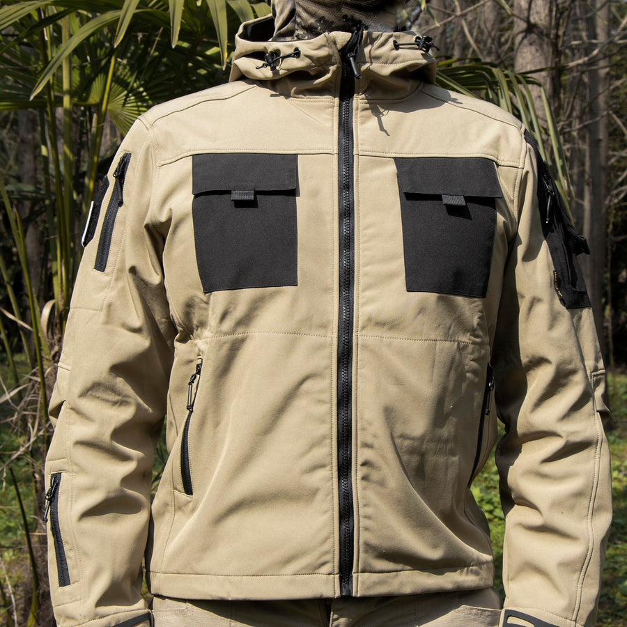 5-IN-1 Softshell Waterproof All Terrain Tactical Jacket in Khaki