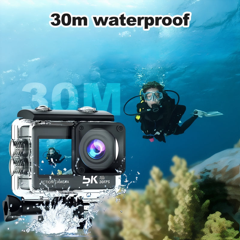 5K Action Camera Waterproof Hiking and Outdoor Video Recorder – product view 12 | Great Lakes Outdoor