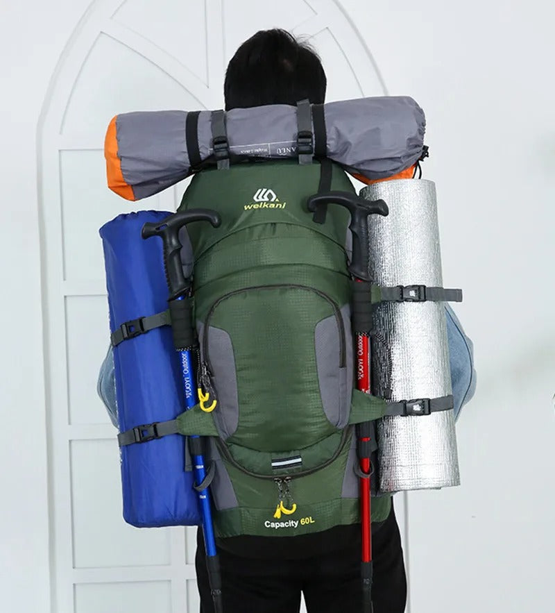 60L Waterproof Hiking Backpack Large Capacity Outdoor Travel Pack – product view 9 | Great Lakes Outdoor
