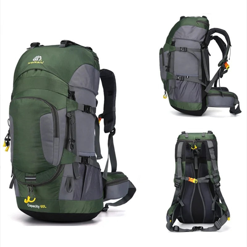 60L Waterproof Hiking Backpack Large Capacity Outdoor Travel Pack – product view 10 | Great Lakes Outdoor