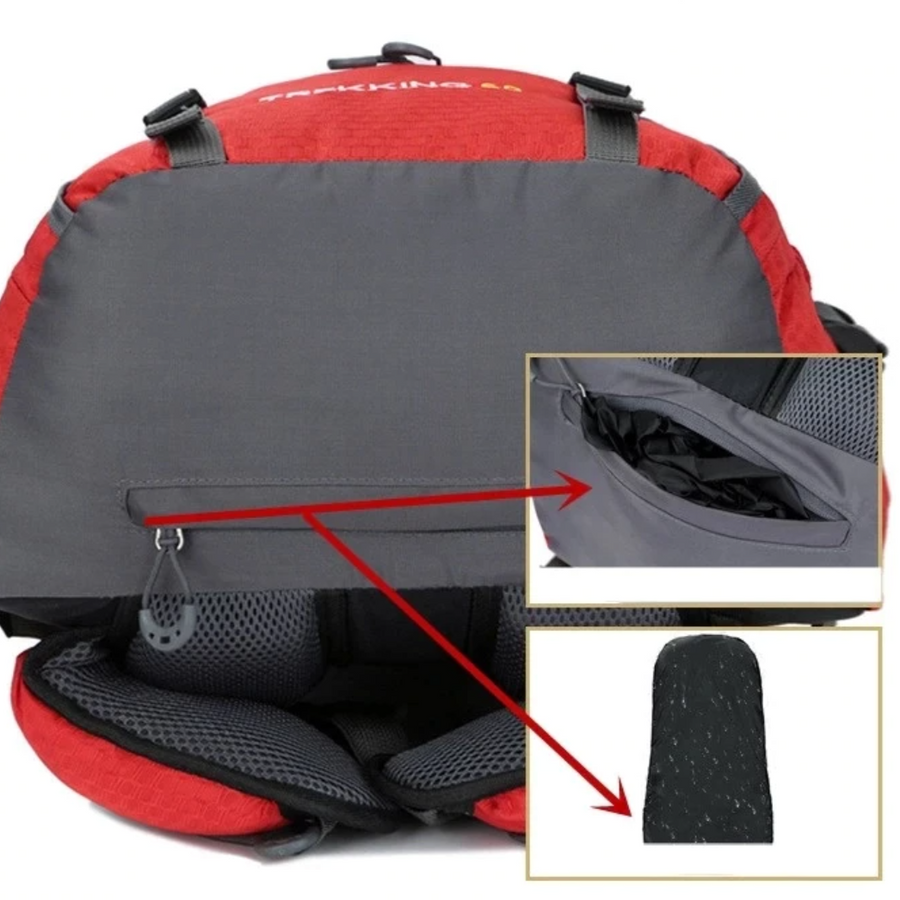 60L Waterproof Hiking Backpack Lightweight Multi-Day Trekking Pack – product view 7 | Great Lakes Outdoor