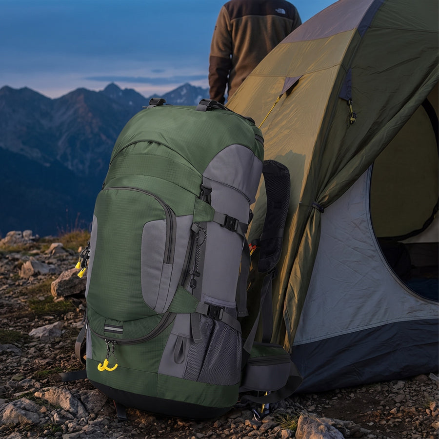 60L Waterproof Trekking Backpack Padded Harness Hiking Rucksack, product photo 5