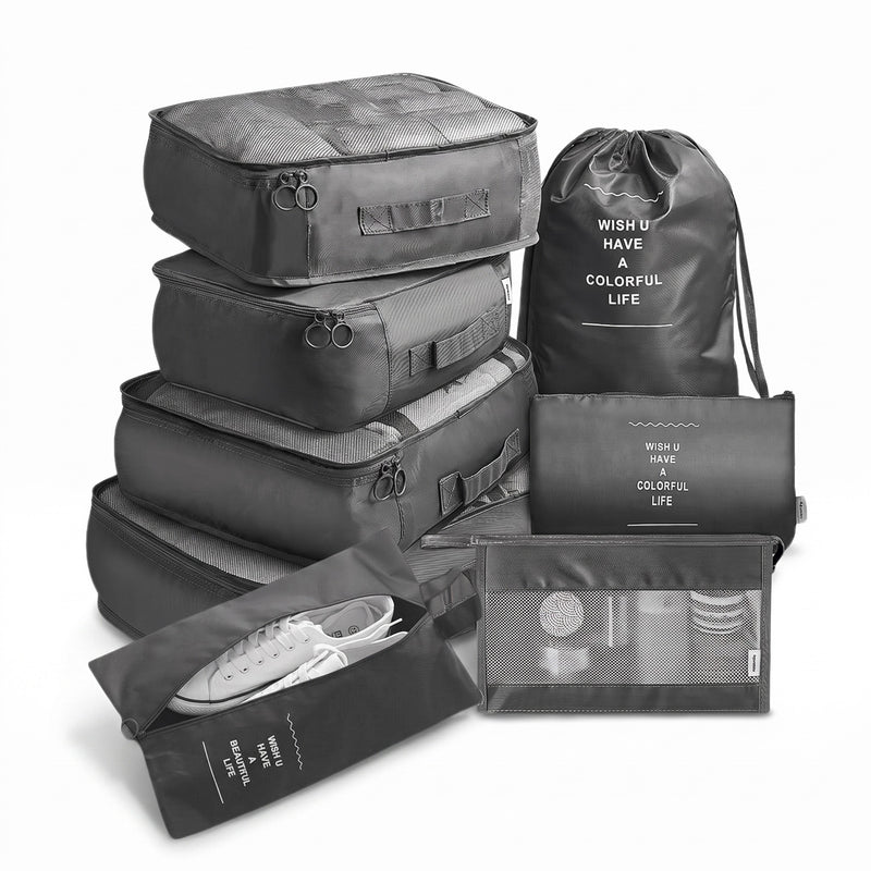 8 Piece Packing Cube Set Luggage Organizer Travel Storage Bags, product photo 7
