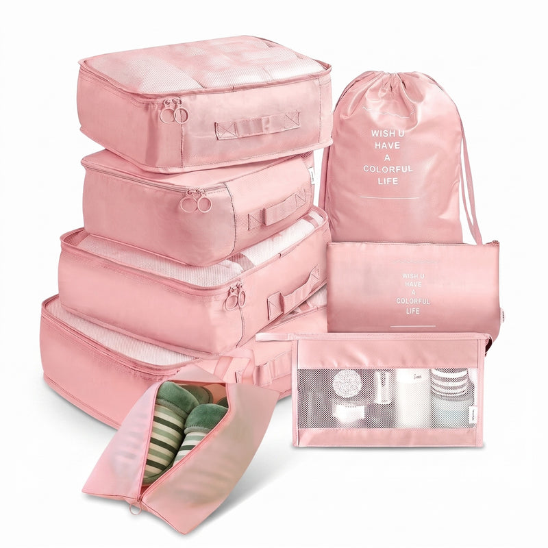 8 Piece Packing Cube Set Luggage Organizer Travel Storage Bags, product photo 10