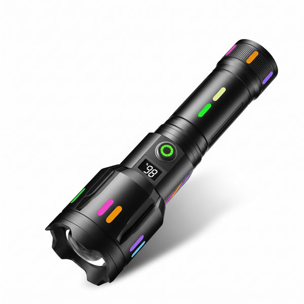 9000 Lumen LED Flashlight Rechargeable Zoomable Aluminum Torch