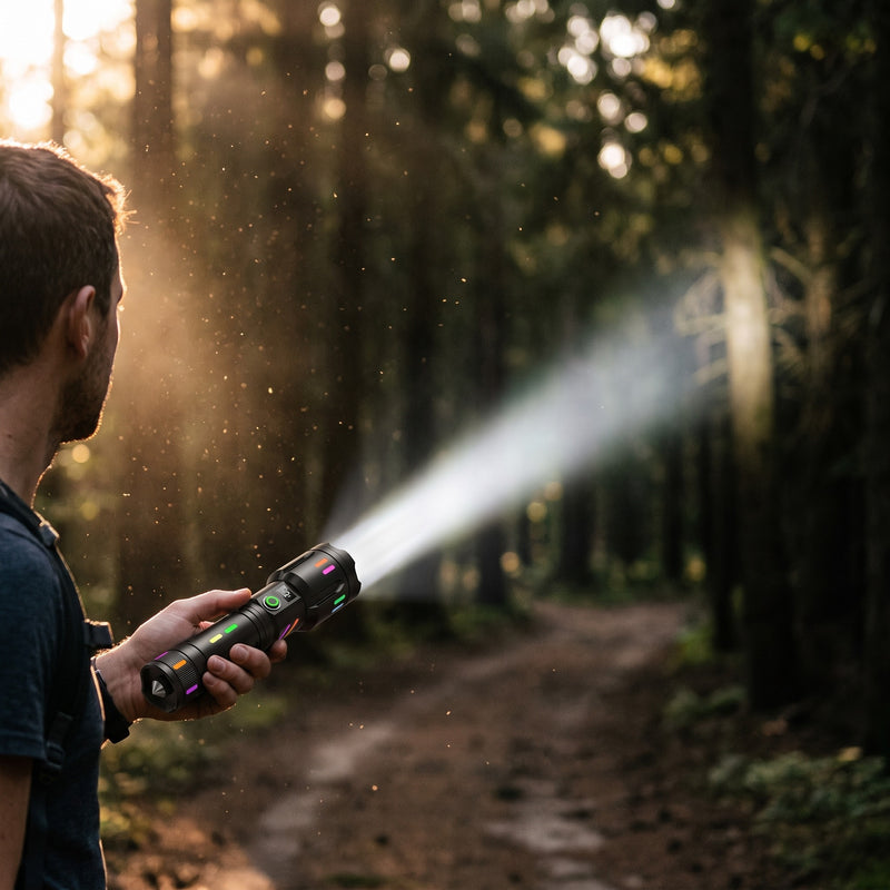 9000 Lumen LED Flashlight Rechargeable Zoomable Aluminum Torch, product photo 3