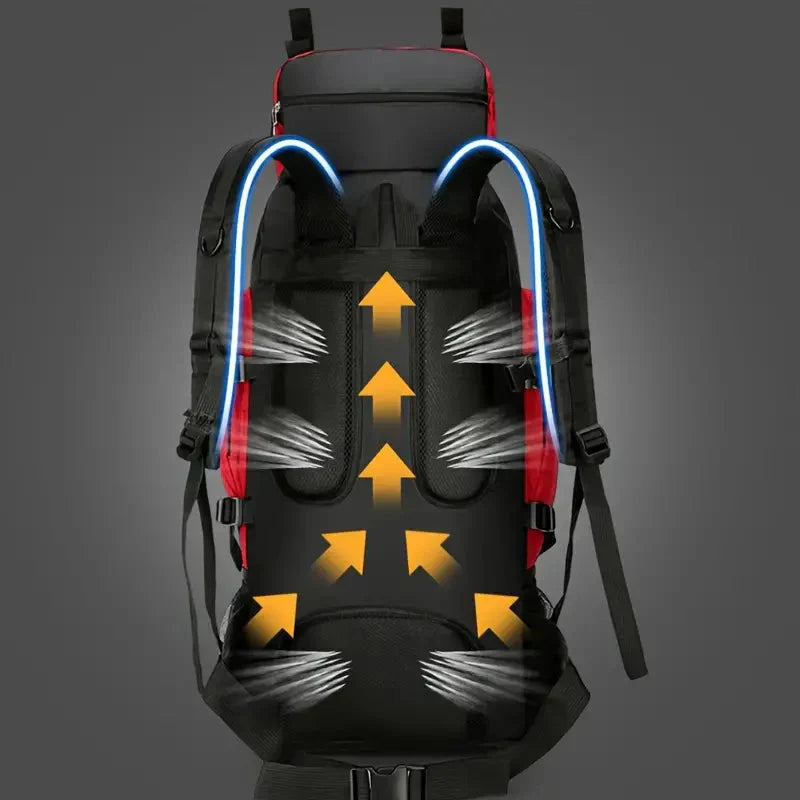 90L Waterproof Hiking Backpack Large Capacity Travel Camping Pack – product view 13 | Great Lakes Outdoor