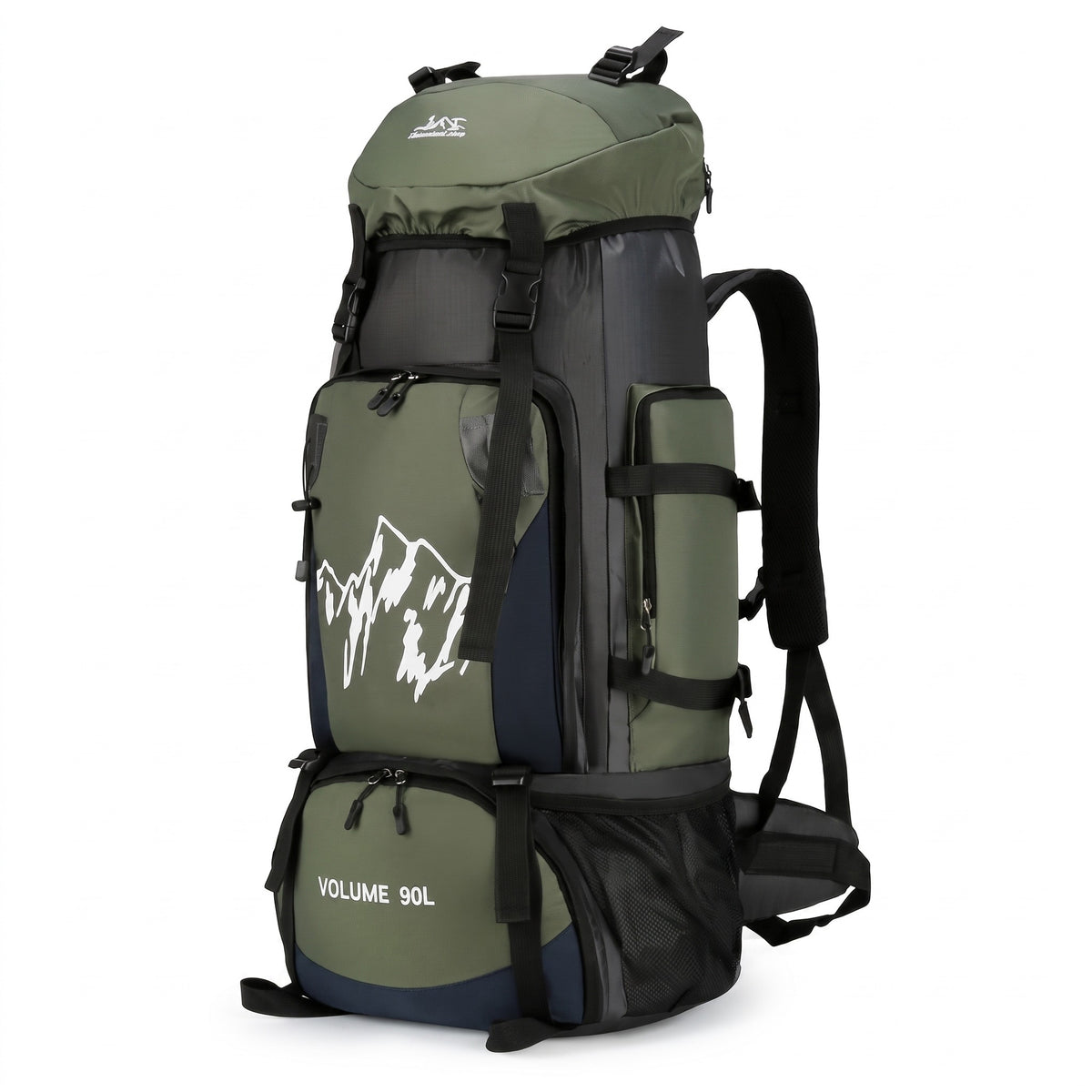 90L Waterproof Hiking Backpack Nylon Air Cushion Strap Rucksack, product photo 1