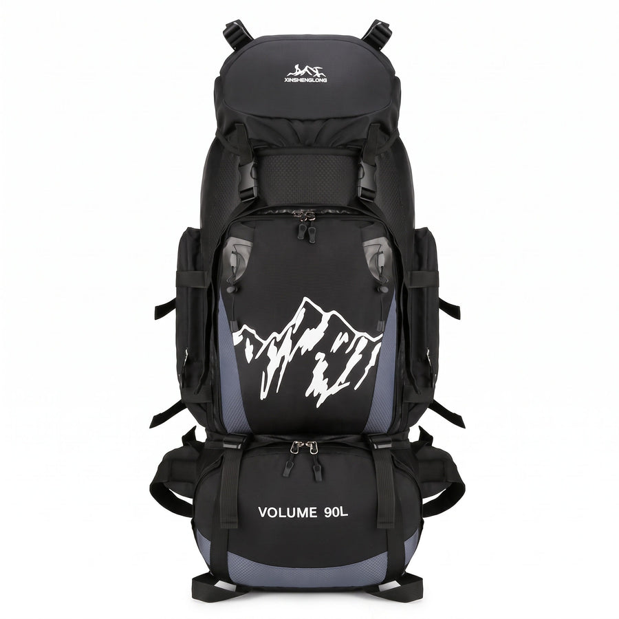 90L Waterproof Hiking Backpack Nylon Air Cushion Strap Rucksack, product photo 6