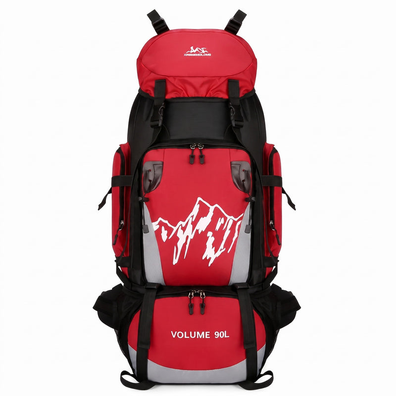 90L Waterproof Hiking Backpack Nylon Air Cushion Strap Rucksack, product photo 7