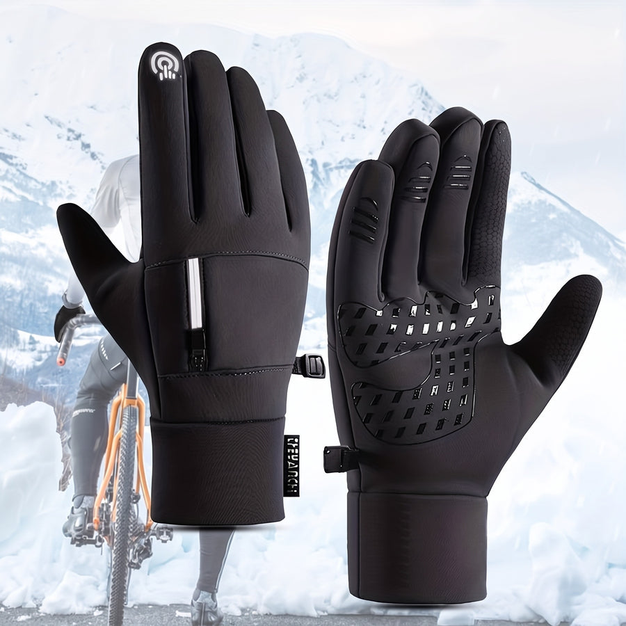 Anti Slip Winter Gloves Windproof Touchscreen Cycling Walking Mitts, product photo 1