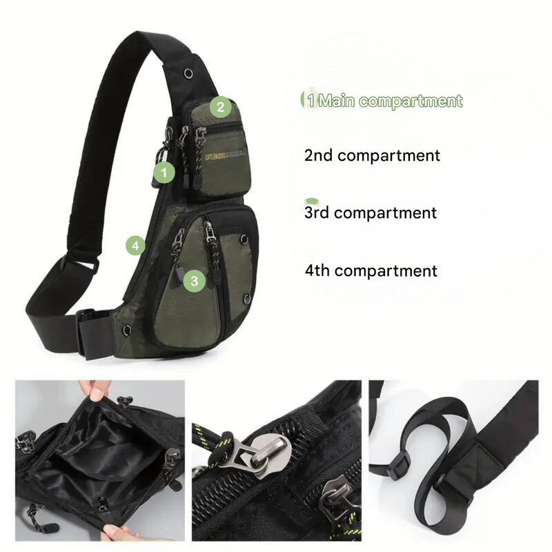 Anti Theft Crossbody Bag Water Resistant Outdoor Travel Sling Bag – product view 5 | Great Lakes Outdoor