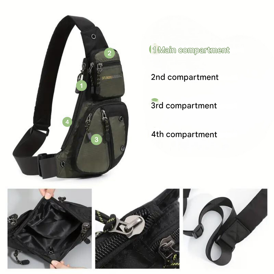 Anti Theft Crossbody Bag Water Resistant Outdoor Travel Sling Bag – product view 5 | Great Lakes Outdoor