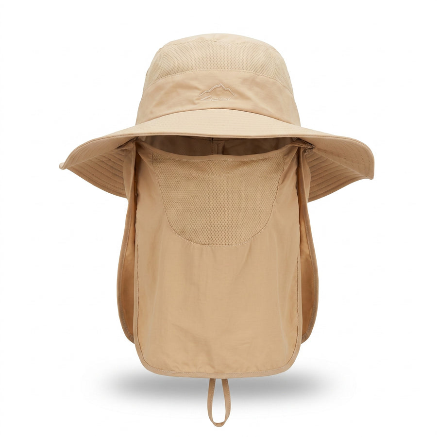 Anti UV Hiking Hat Mesh Vented Neck Cover Insect Shield Wide Brim, product photo 6