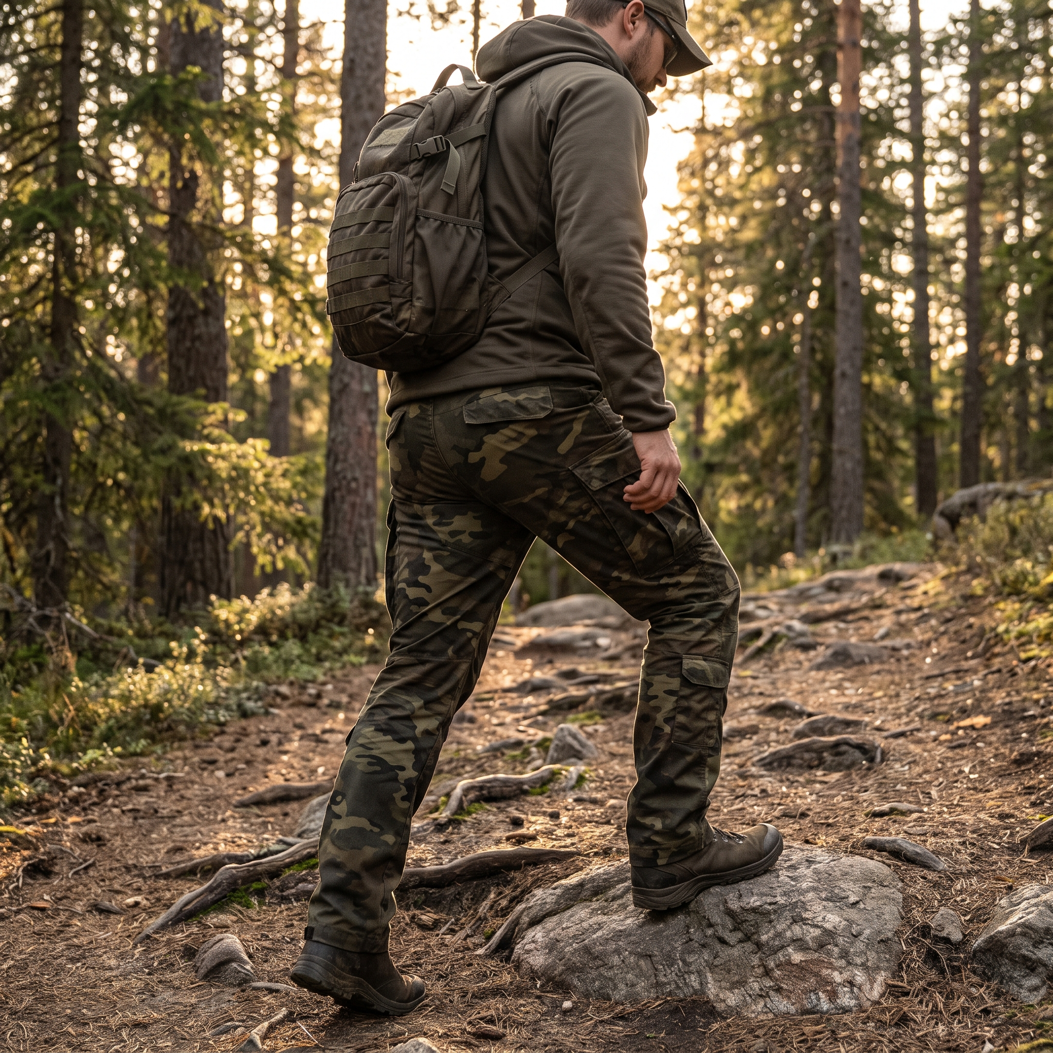 Archon IX8 Outdoor Waterproof Tactical Pants Dark Camo – product view 2 | Great Lakes Outdoor
