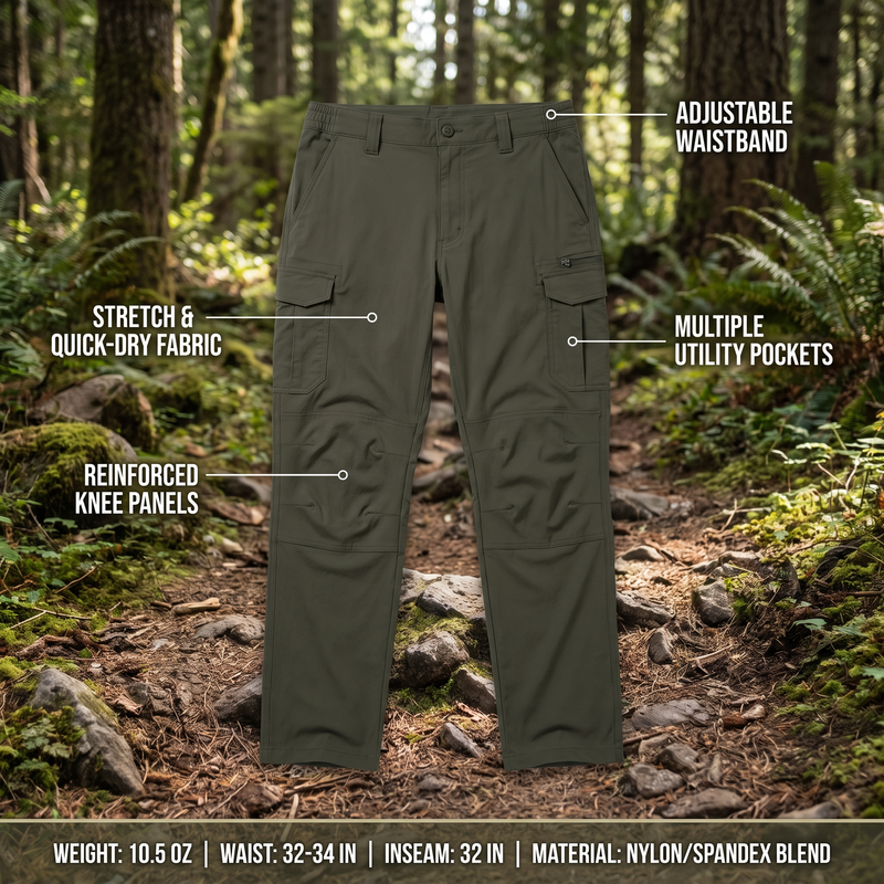 Archon IX9 Men’s Lightweight Tactical Pants – Quick-Dry Stretch Pants – product view 3 | Great Lakes Outdoor