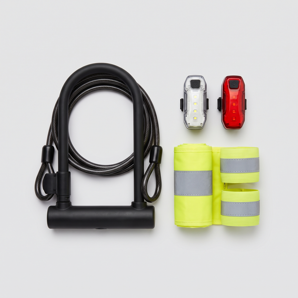 Bike Safety Kit – Lights, Lock & Reflective Gear