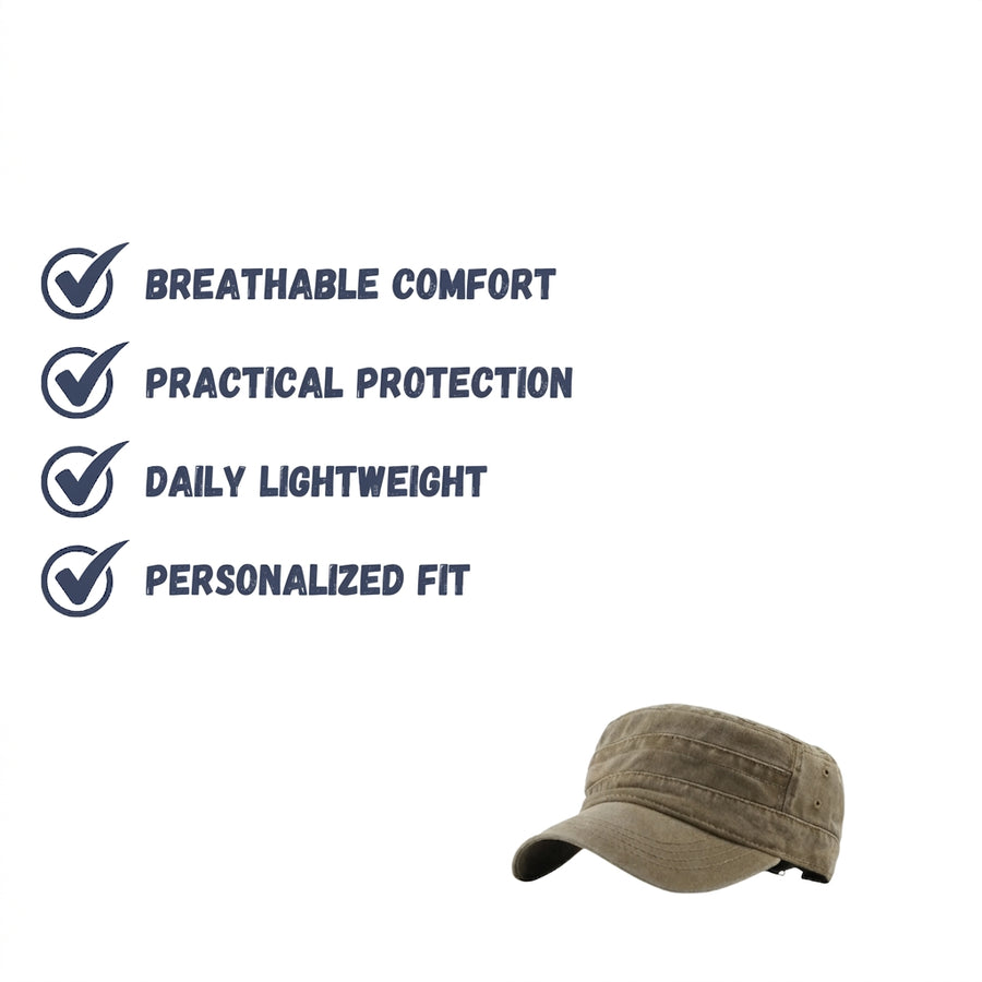 Breathable Cotton Outdoor Cap Adjustable Sun Hat for Hiking – product view 3 | Great Lakes Outdoor