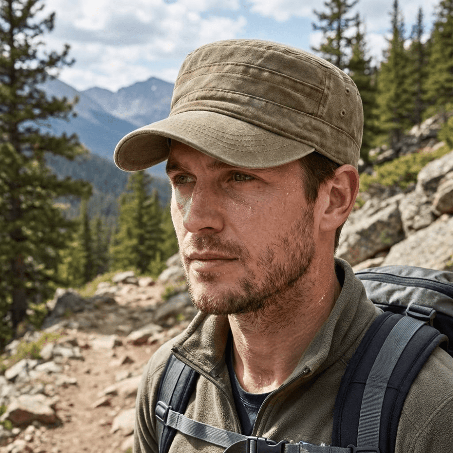 Breathable Cotton Outdoor Cap Adjustable Sun Hat for Hiking – product view 4 | Great Lakes Outdoor