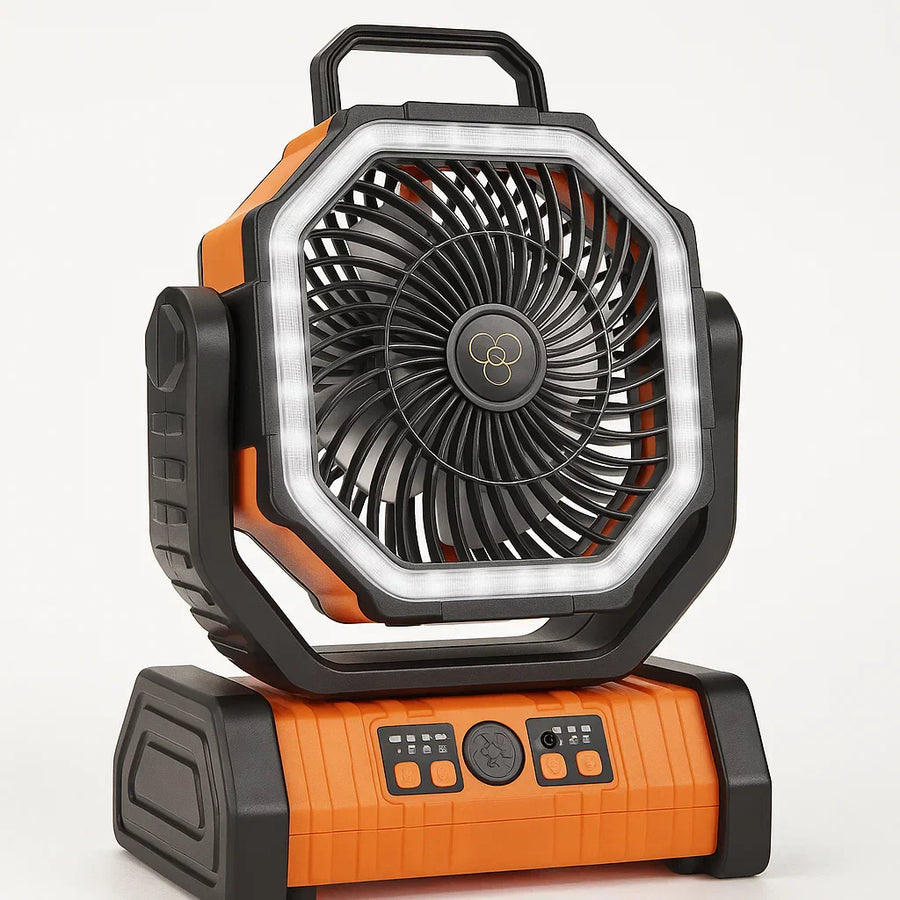 Camping Fan with Light Rechargeable 3 in 1 Portable Outdoor Fan – product view 3 | Great Lakes Outdoor