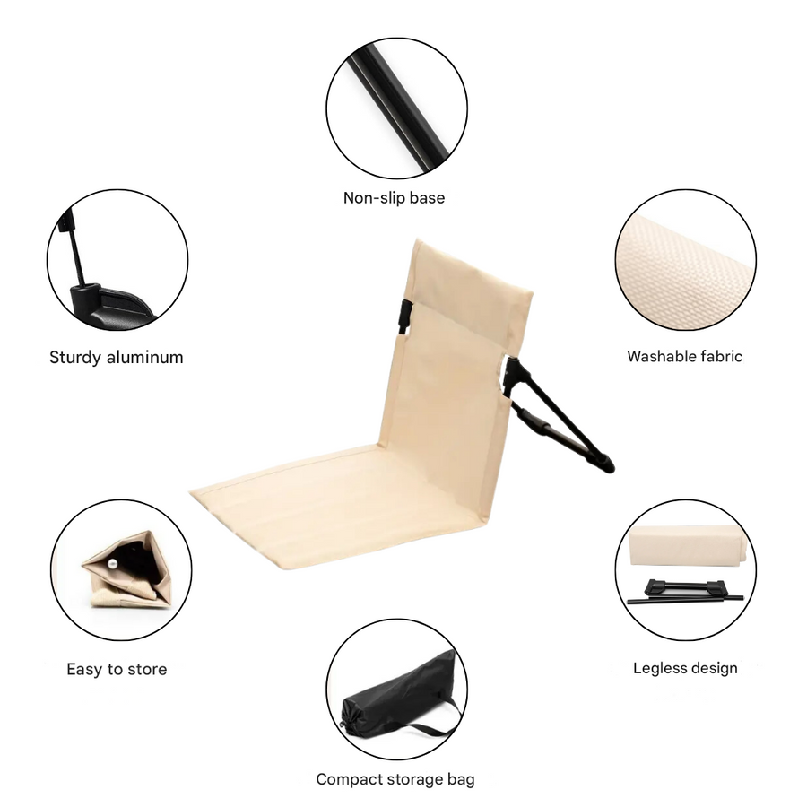Camping Folding Chair Lightweight Portable Outdoor Compact Seat – product view 4 | Great Lakes Outdoor