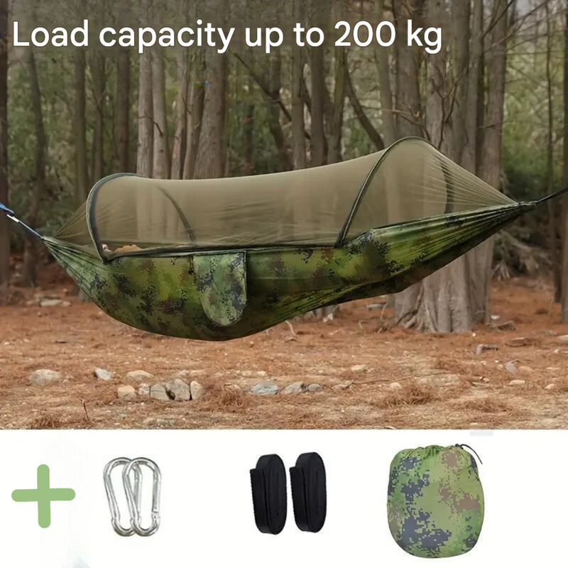 Camping Hammock with Mosquito Net Lightweight Outdoor Single Hammock – product view 6 | Great Lakes Outdoor