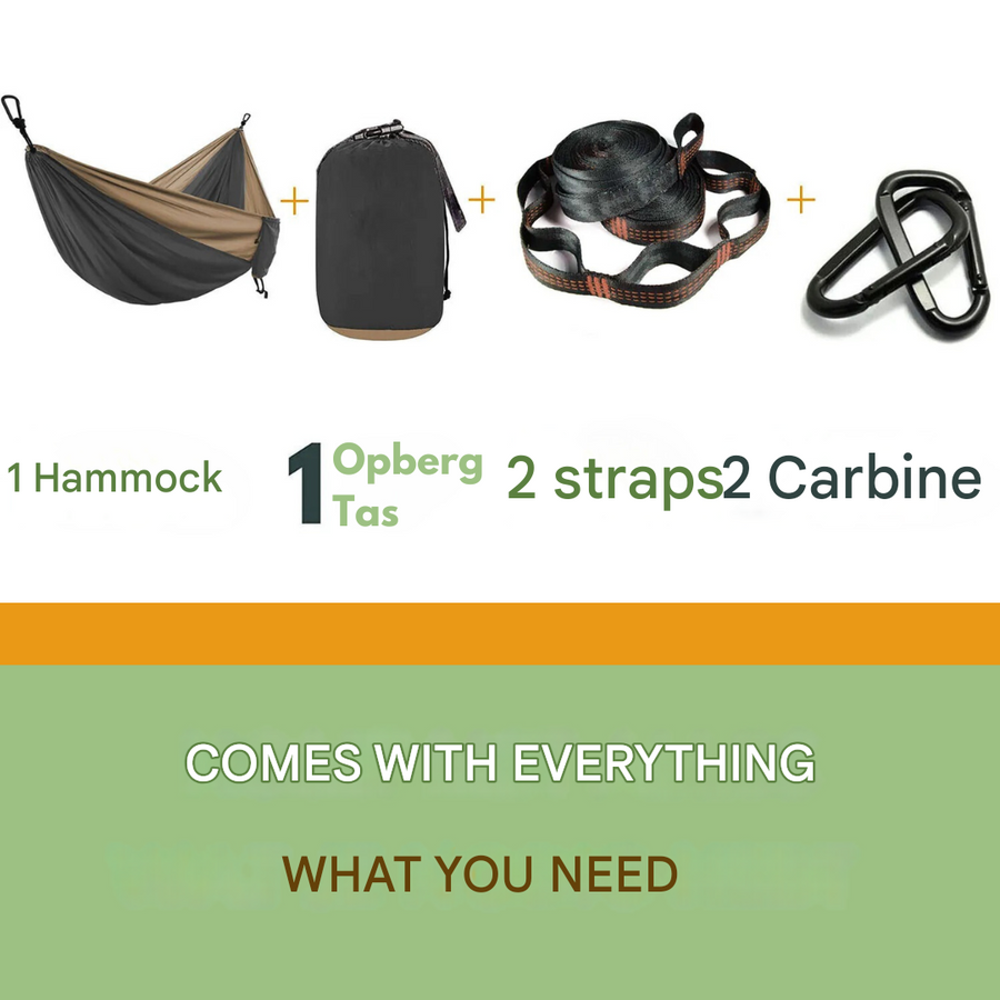 Camping Hammock XXL Lightweight Parachute Fabric Portable Outdoor Hammock – product view 2 | Great Lakes Outdoor