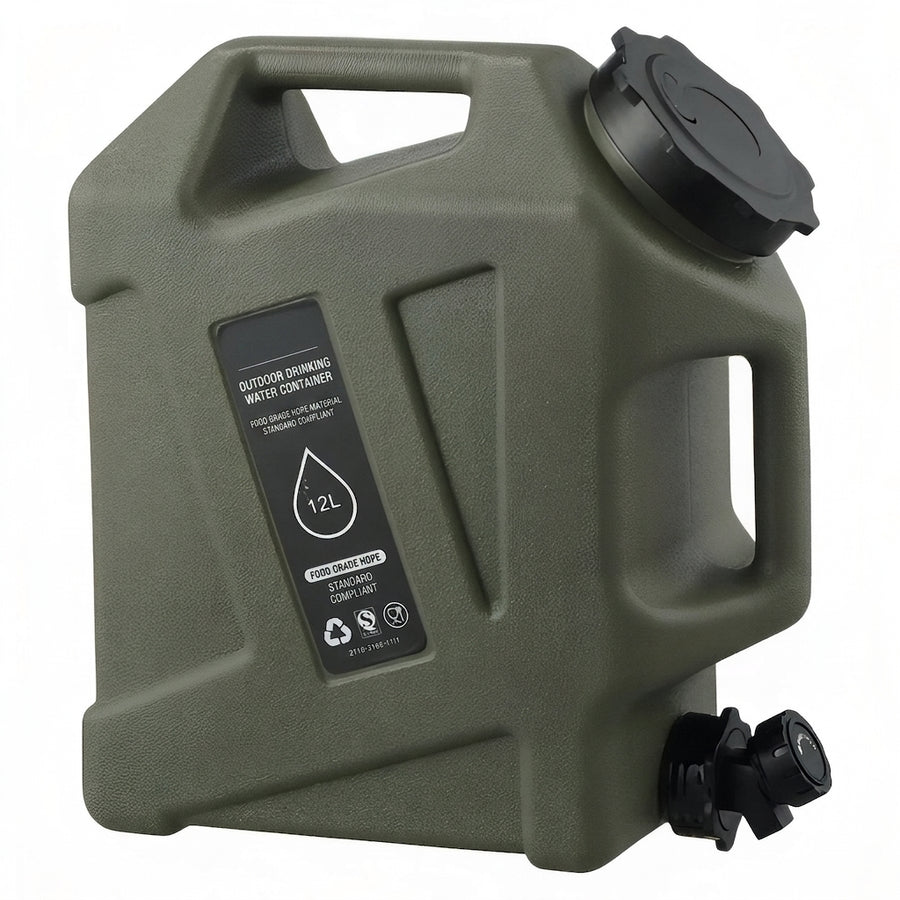 Camping Water Jug 12L Portable Hydration Container with Spigot – product view 14 | Great Lakes Outdoor