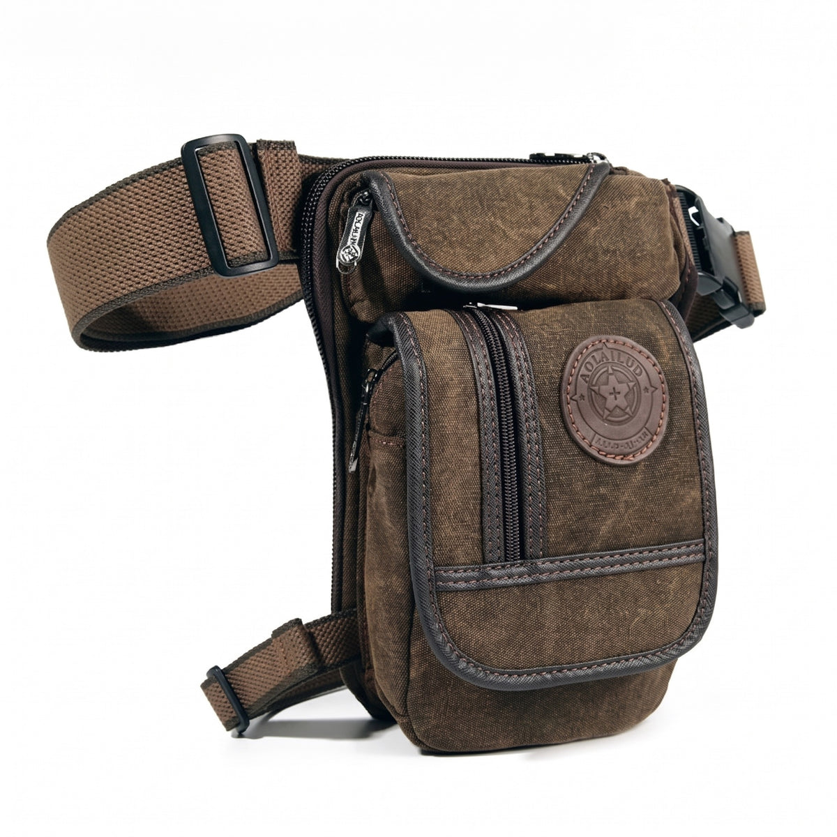 Canvas Leg Bag Outdoor Motorcycle Thigh Pouch Hip Waist Pack, product photo 1